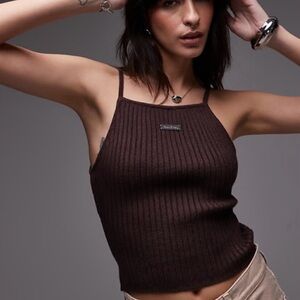 House of Sunny Peggy Tank in Chocolate Size 2